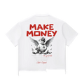 Snow Wash Raw-Hem Boxy Tee x Make Money