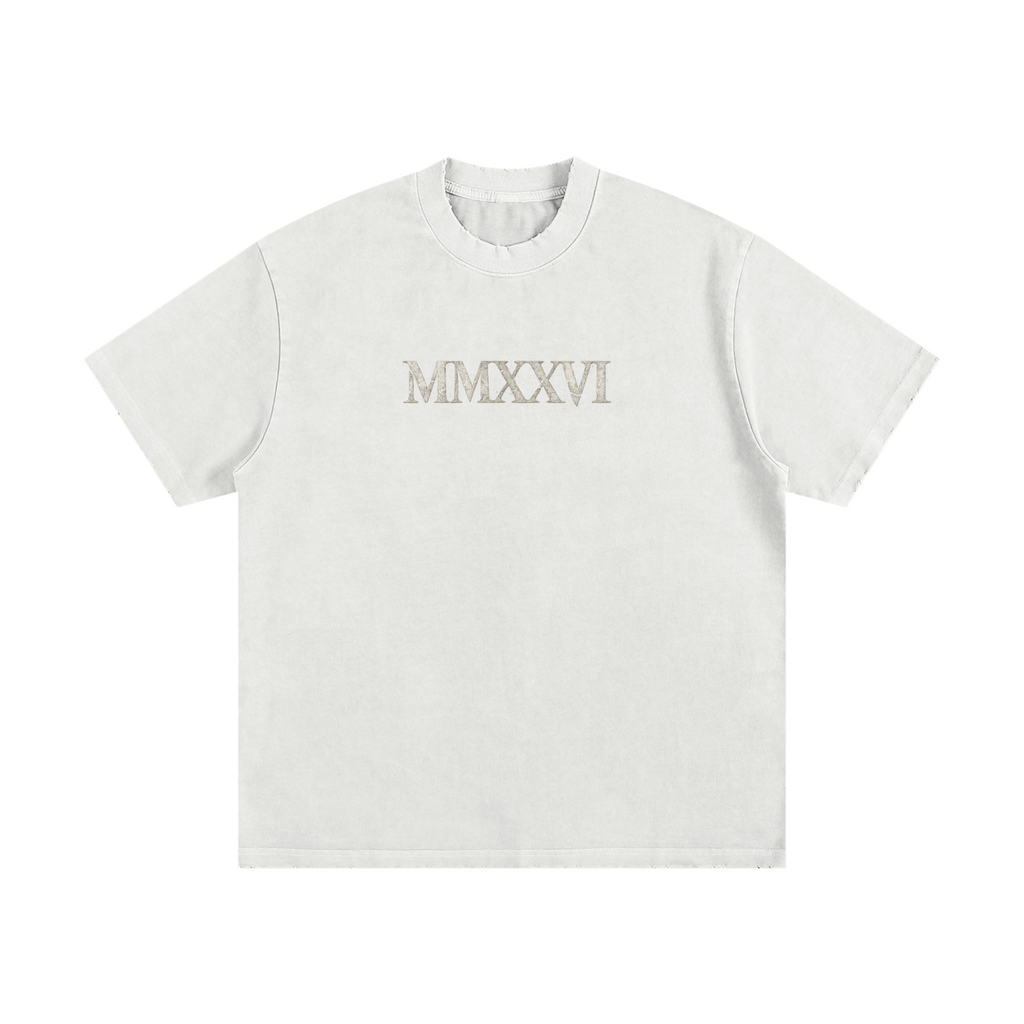 Heavyweight Vintage Wash Frayed Tee x Invictus