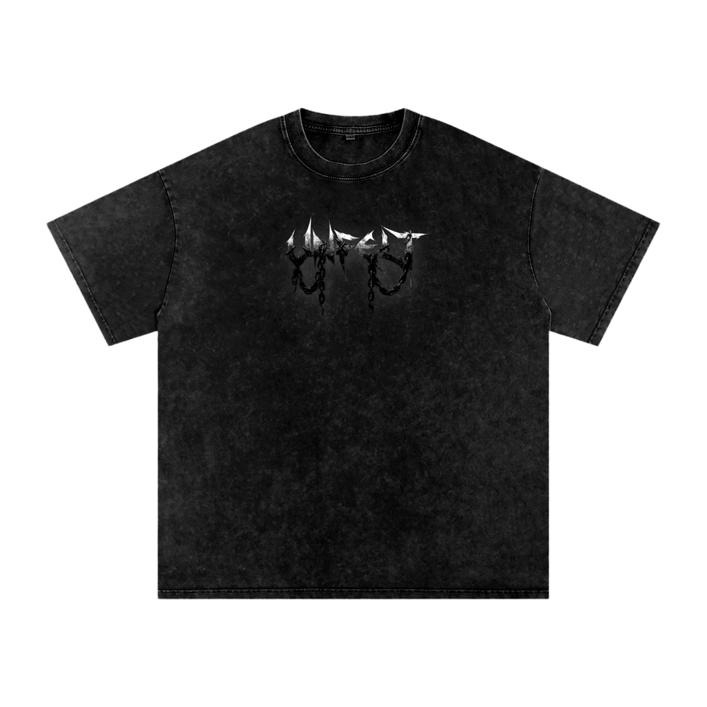 Snow Wash Oversized Tee x Unchained Script