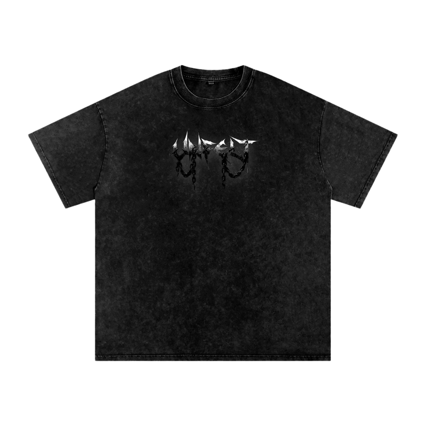 Snow Wash Oversized Tee x Unchained Script