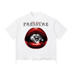 Snow Wash Raw-Hem Boxy Tee x Pressure