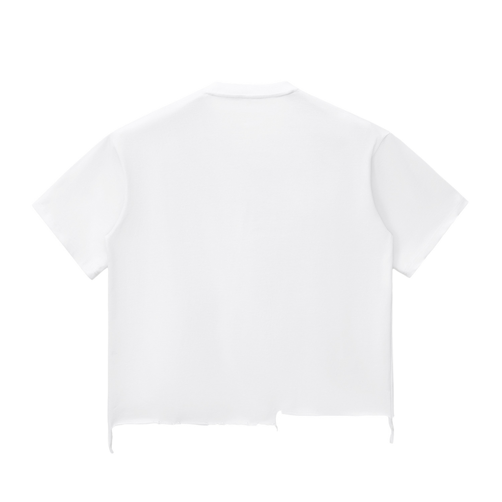 Snow Wash Raw-Hem Boxy Tee x Pressure