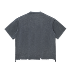 Snow Wash Raw-Hem Boxy Tee x Pressure
