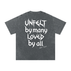 Snow Wash Oversized Cotton Tee x Unfelt Script