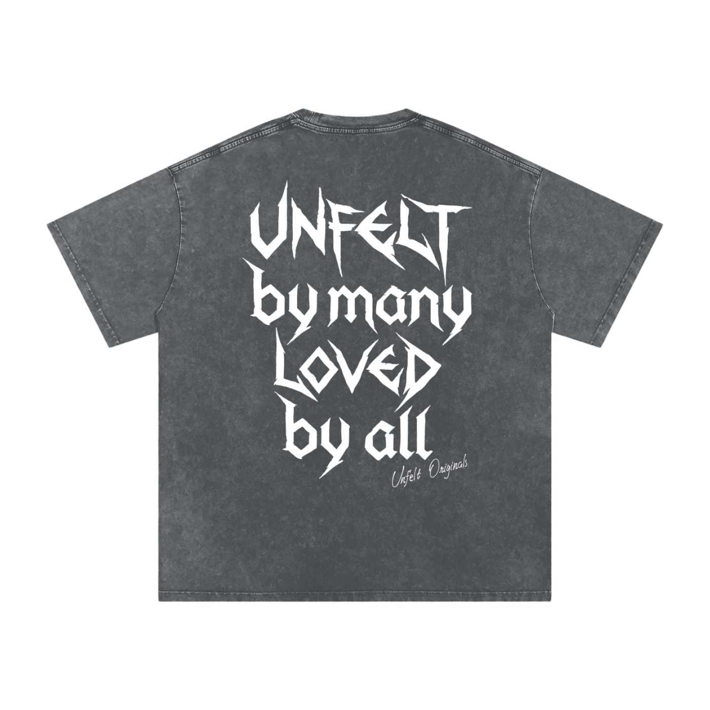 Snow Wash Oversized Cotton Tee x Unfelt Script