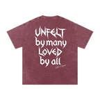 Snow Wash Oversized Cotton Tee x Unfelt Script