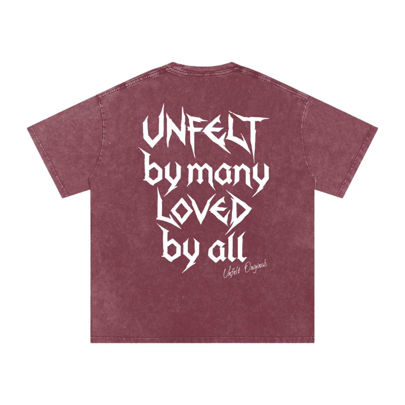 Snow Wash Oversized Cotton Tee x Unfelt Script