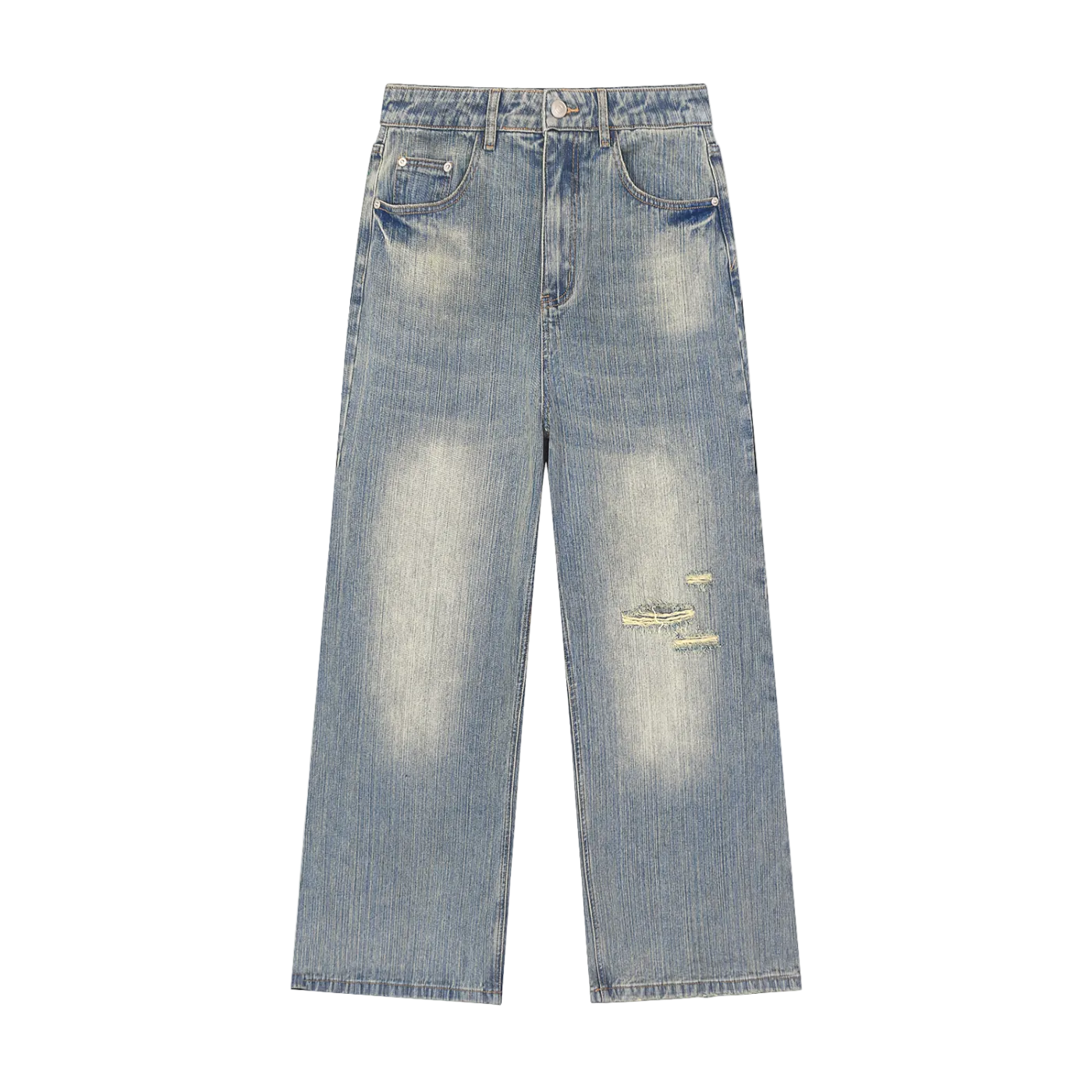 Vintage Wash Distressed Denim Jeans x Unfelt Originals