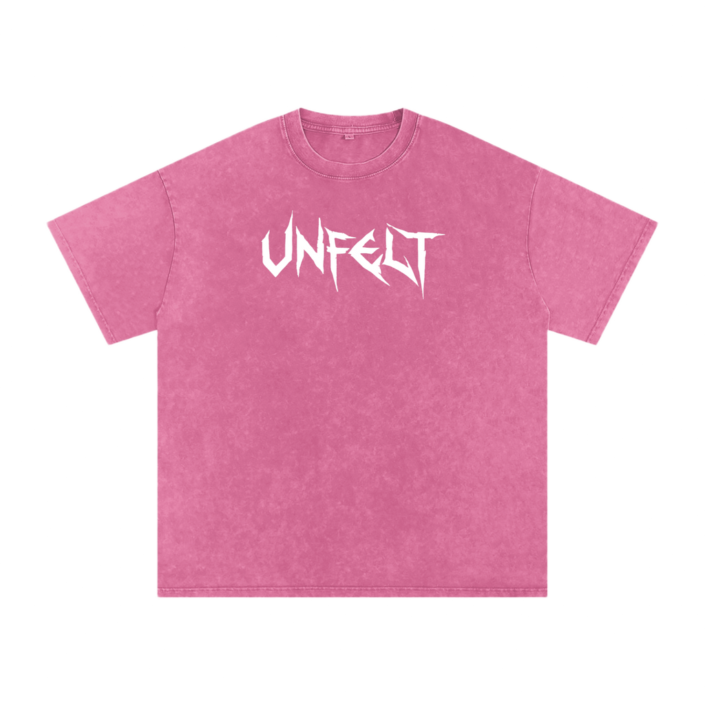Snow Wash Oversized Cotton Tee x Unfelt Script