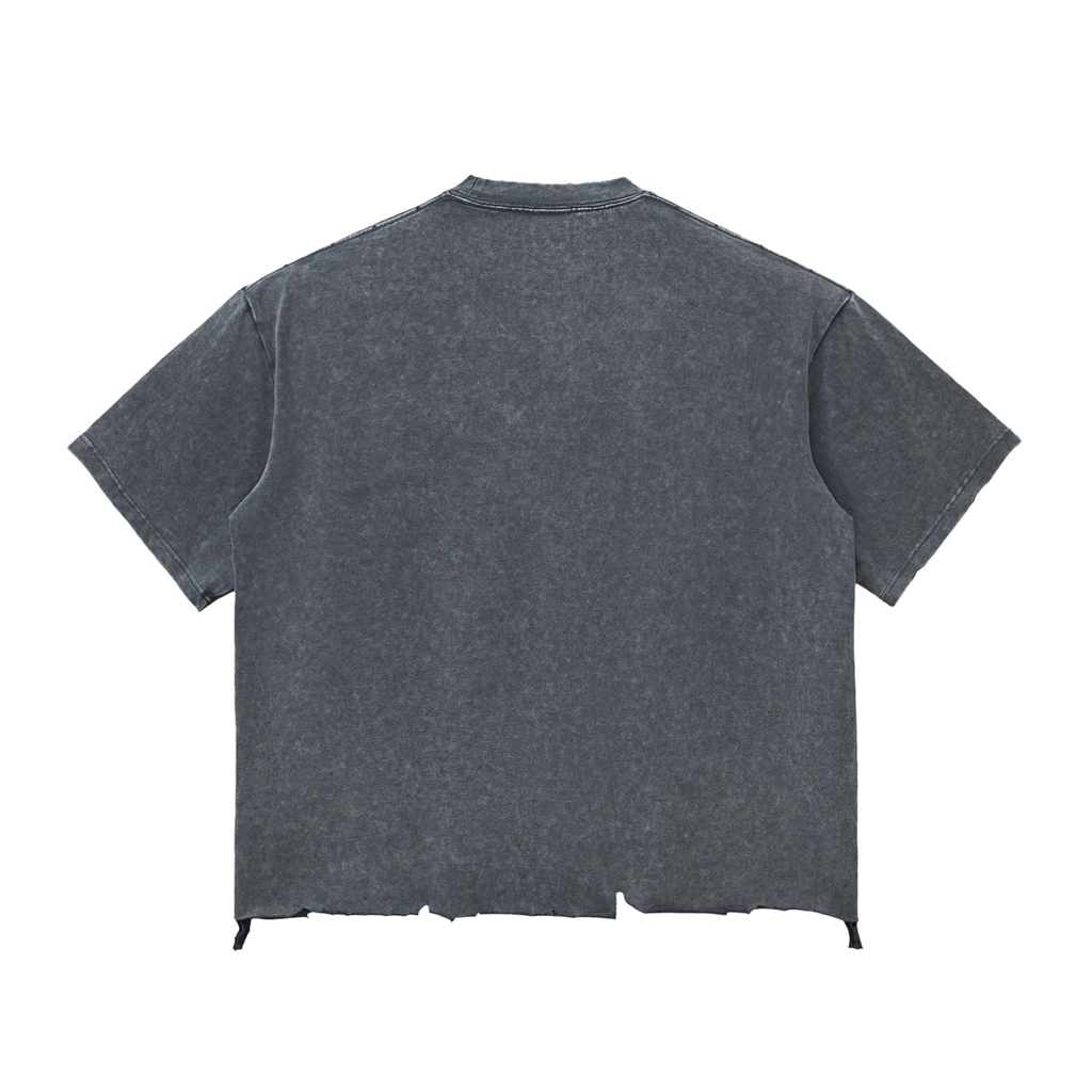 Snow Wash Raw-Hem Boxy T-shirt x Unfelt Pressure