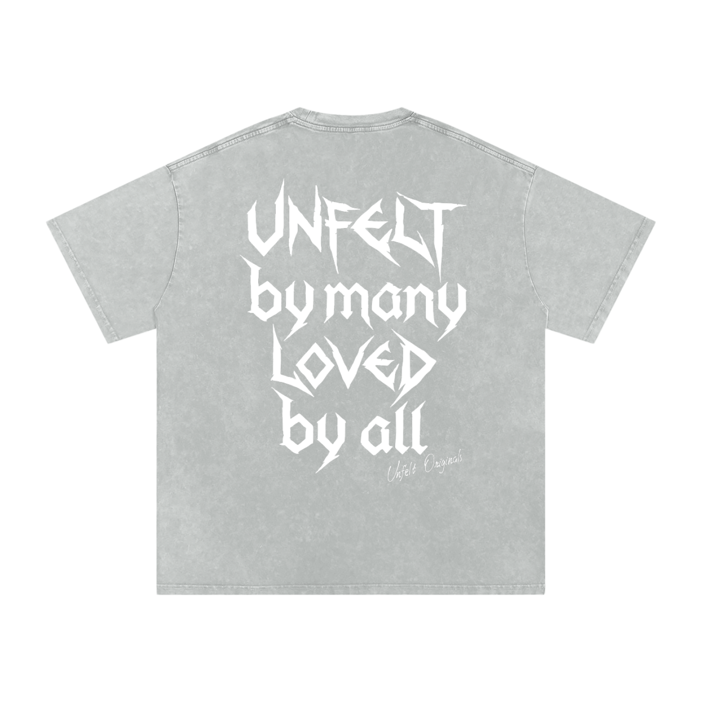 Snow Wash Oversized Cotton Tee x Unfelt Script