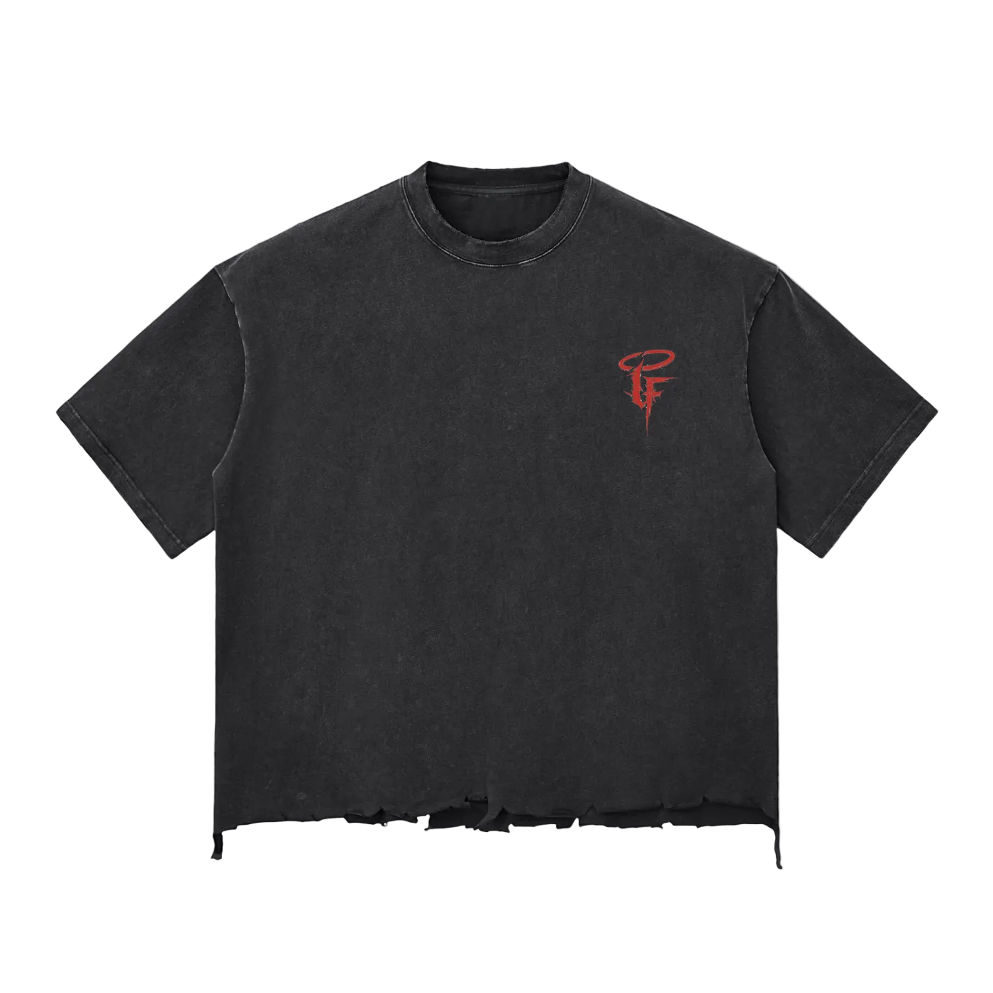 Snow Wash Raw-Hem Boxy Tee x Make Money