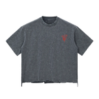 Snow Wash Raw-Hem Boxy Tee x Make Money
