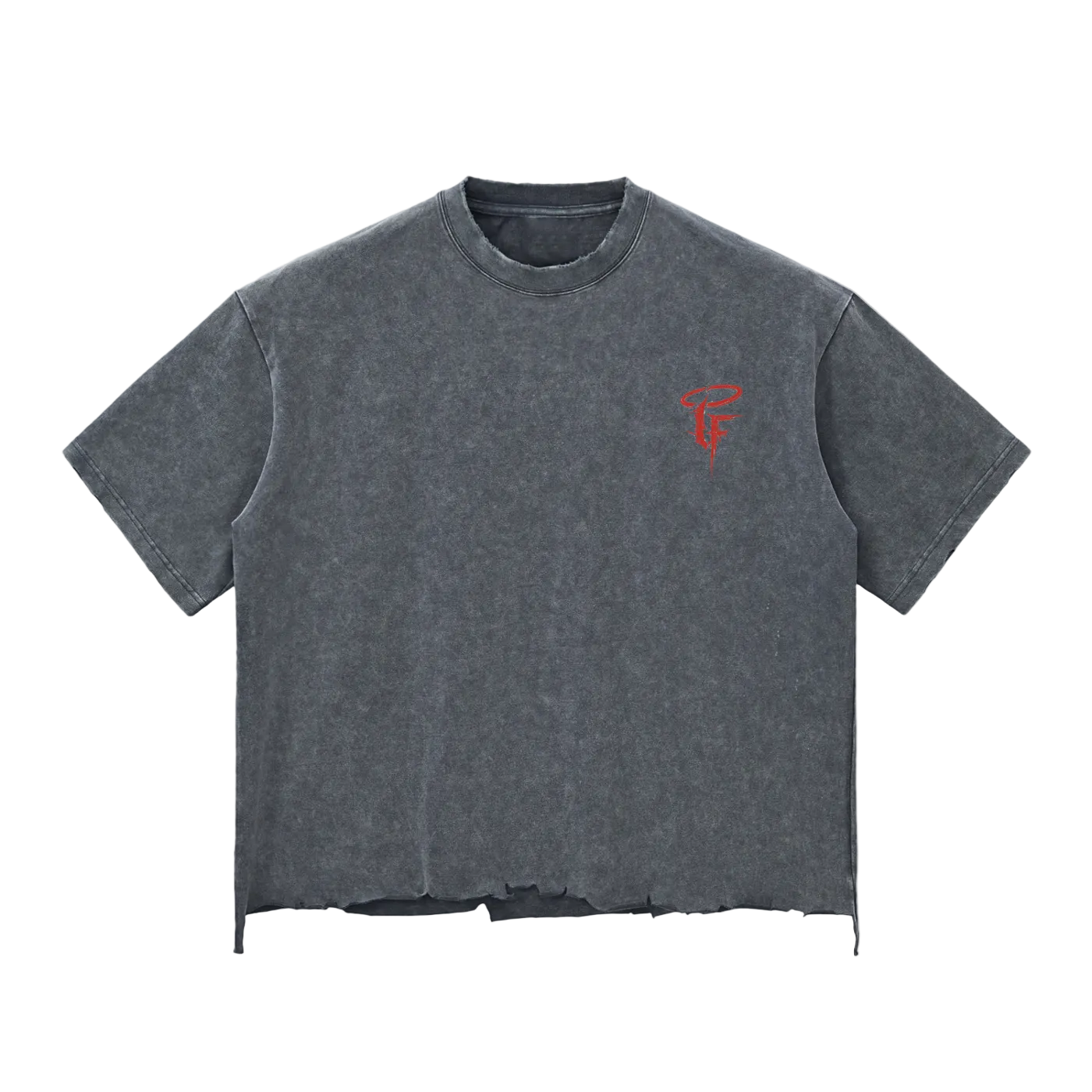 Snow Wash Raw-Hem Boxy Tee x Make Money