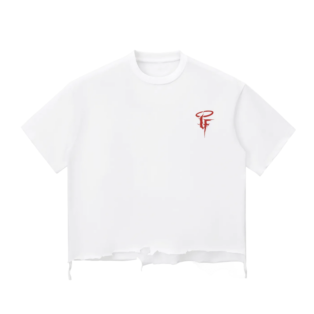 Snow Wash Raw-Hem Boxy Tee x Make Money