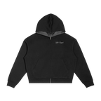 Contrast Plaid Boxy Zip Hoodie x Originals