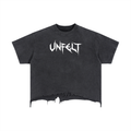 Vintage Wash Boxy Distressed Hem T-Shirt x Unfelt Script