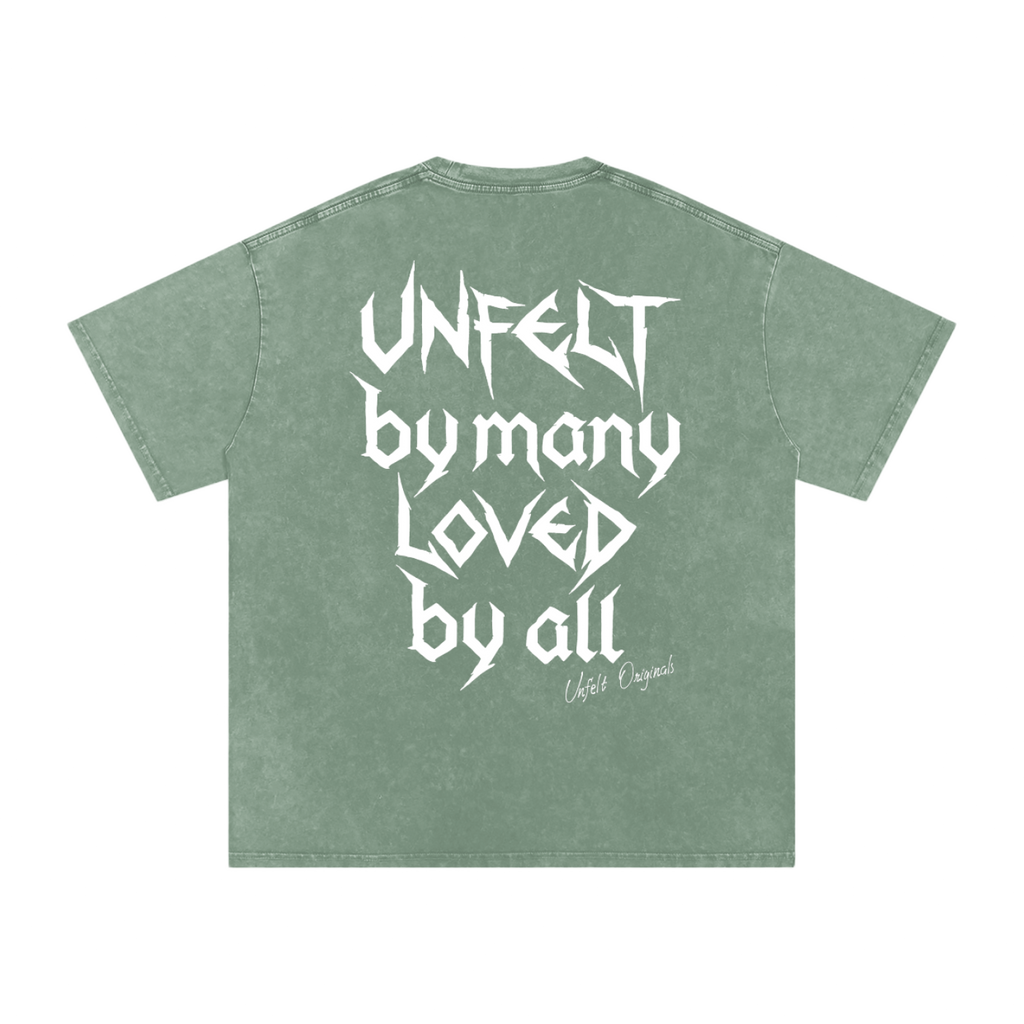 Snow Wash Oversized Cotton Tee x Unfelt Script