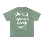 Snow Wash Oversized Cotton Tee x Unfelt Script