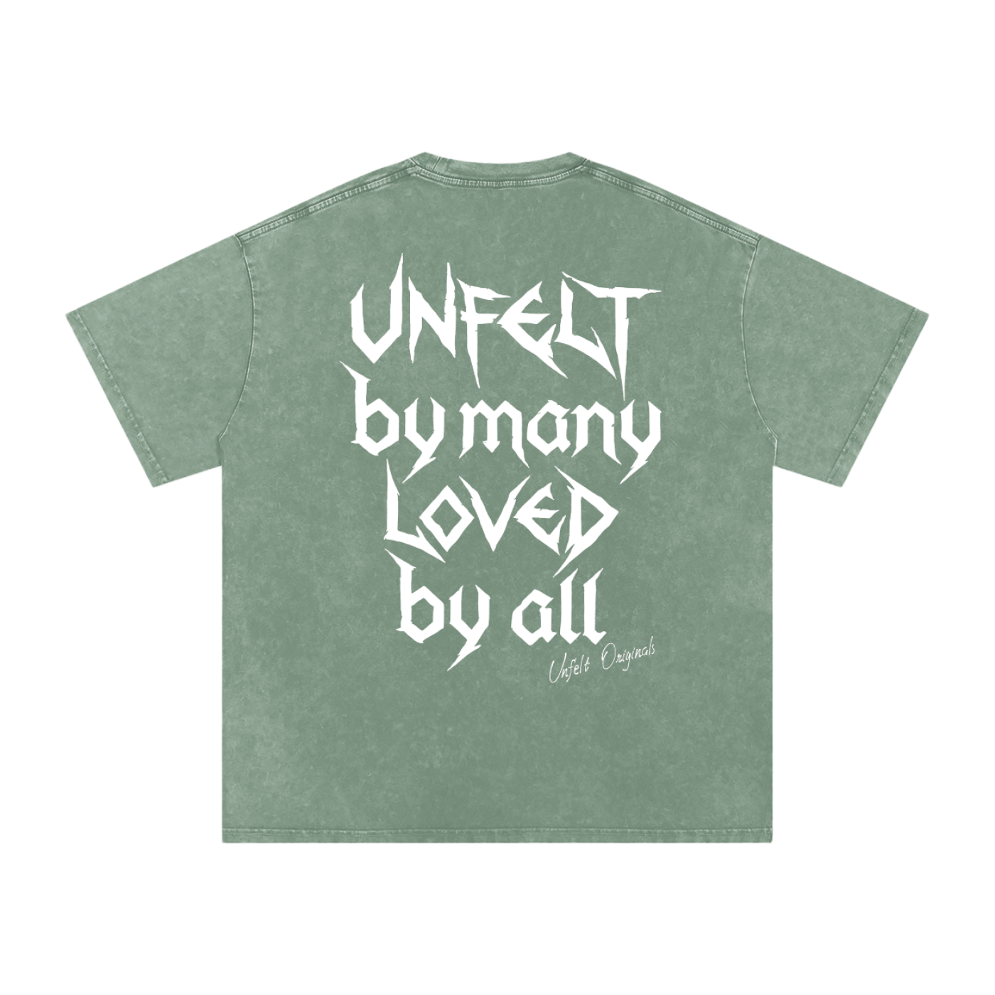 Snow Wash Oversized Cotton Tee x Unfelt Script