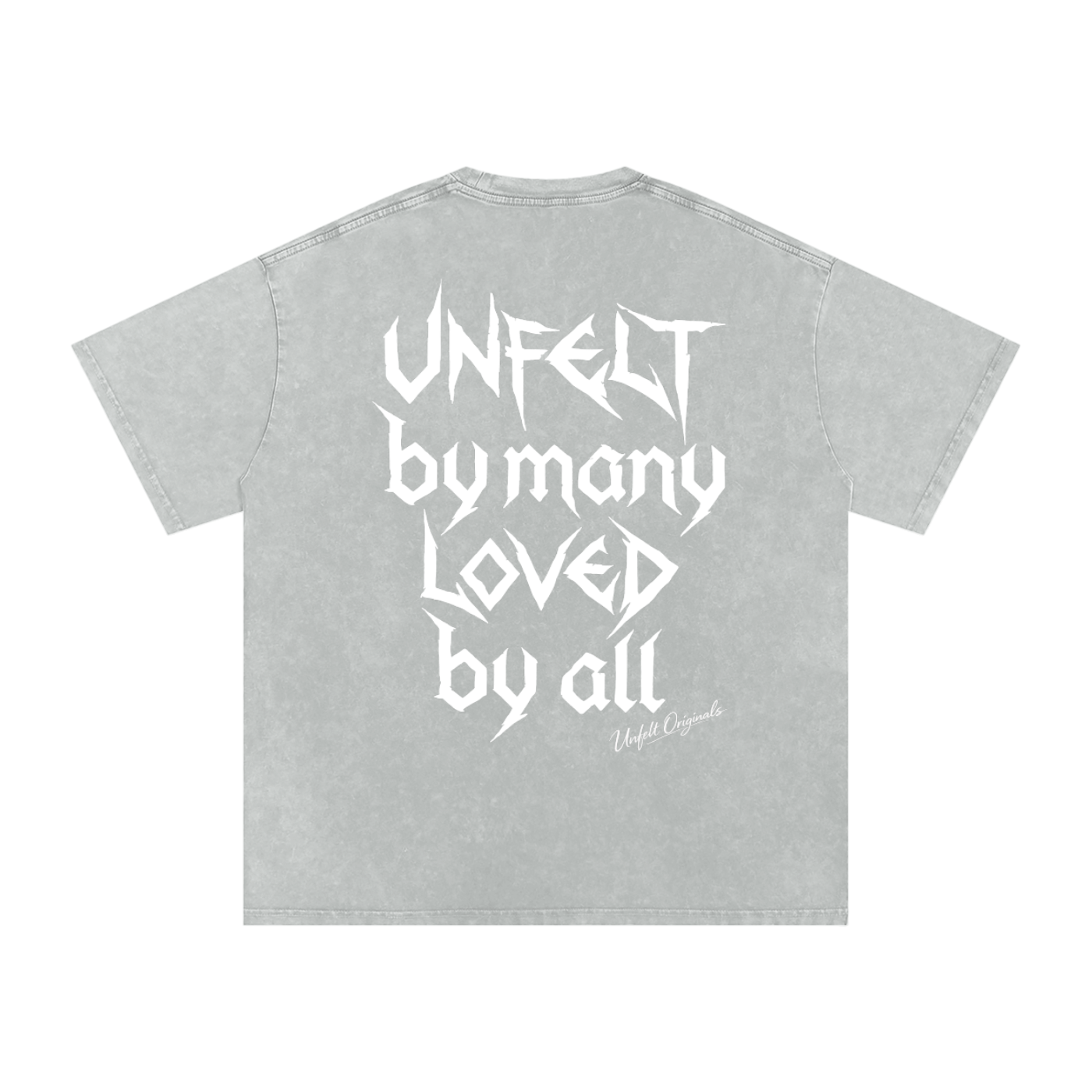 Snow Washed Oversized Cotton Tee x Unfelt Script
