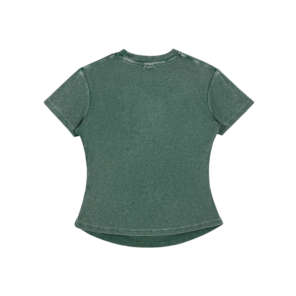 Vintage Wash Bodycon Tee x Metal Script