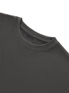 Boxy Half-Sleeve Raw-Edge T-Shirt x No Luck Needed