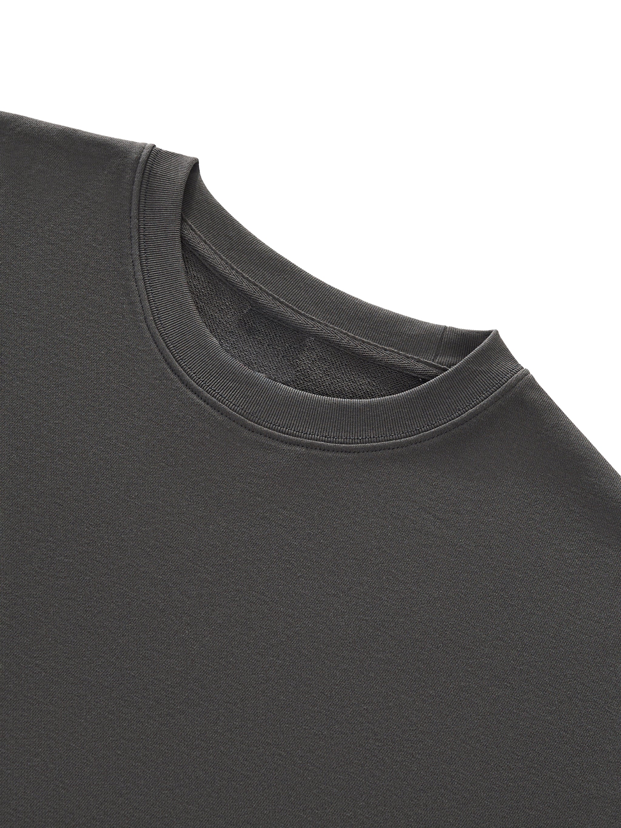 Boxy Half-Sleeve Raw-Edge T-Shirt x No Luck Needed